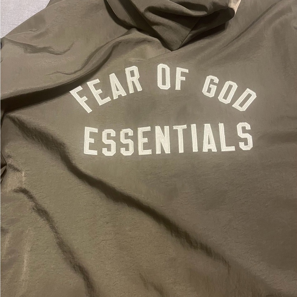 Fear of God Essentials jacket (military green)